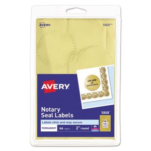 Avery Gold Seals 2"