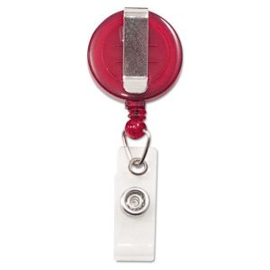 Advantus Lanyard Badge Reel Red
