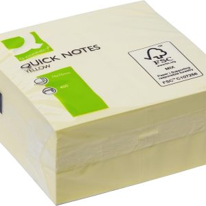 Q Connect Stick Note Cube 3x3 Yellow