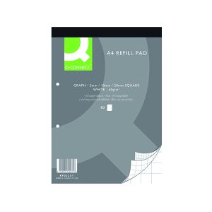Q Connect Graph Pads A4 80Page Refill Pd