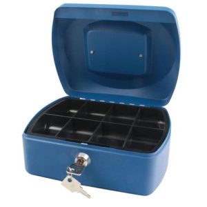 Q Connect Cash Box 8" Blue