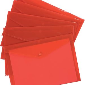 Q Connect Plastic Documect Folder A4 Red