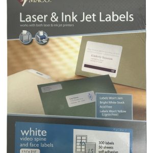 Maco laser/Inkjet Video Labels White