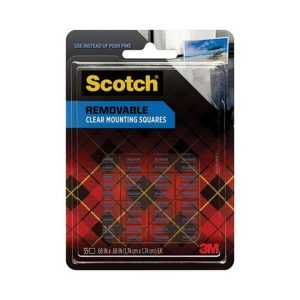 Scotch Mounting Squares Removable Clear