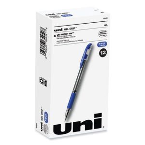 Uniball Gel Grip Pen Blue Med