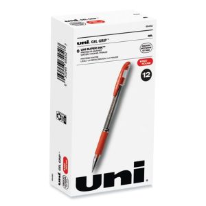 Uniball Gel Grip Pen Red Medium