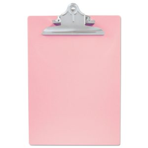 Sau Plastic Clipboard Pink Letter/A4