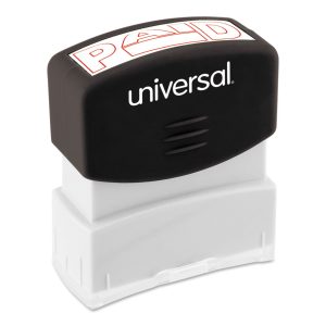 Unv Message Stamp -Paid (Red)