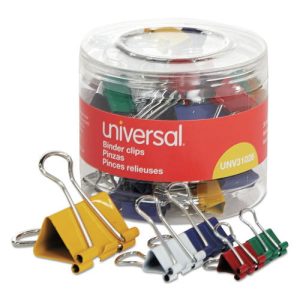 Unv Binder Clips Assorted Sizes/Colours