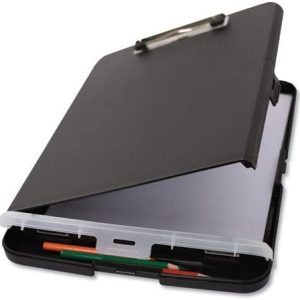 Unv Clipboard Storage Box 8.5x11 Black