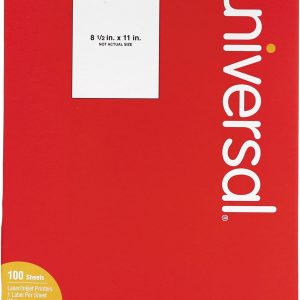 Unv Laser/Inkjet Labels 8.5x11 White