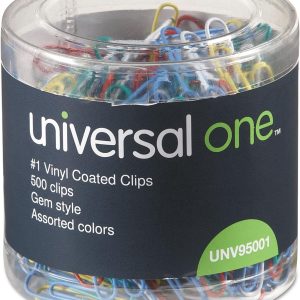 Unv Paper Clips Vinyl #1 500/Tub
