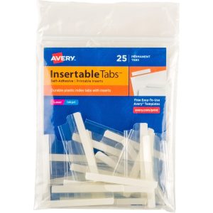 Avery Tab Indexes 2" Clear #S201