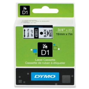 Dymo Labelling Tape .75x23 Blk on Wht