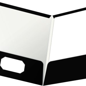 Oxford Twin Pocket Lam Folder 11x8.5 Blk