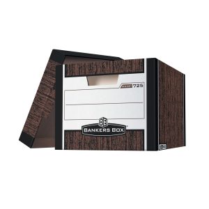 Fellowes Woodgrain Storage File Box Ltr/Lgl