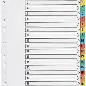 Q Connect Indexes 1-20 Multicolour A4