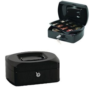 Q Connect Cash Box 8" Black
