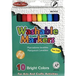 Charles Leonard Marker Washable Fine Tip 10 Ast