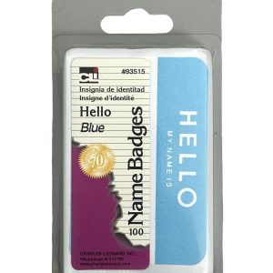 Charles Leonard Name Badge Hello Blue