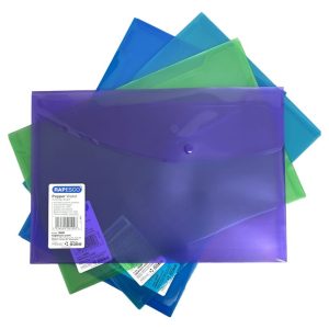 Rapesco Popper Wallet  Foolscap Solid Assorted Col