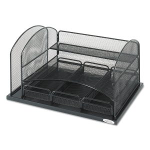 Safco Mesh Desk Organizer Black