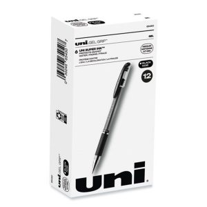 Uniball Gel Grip Pen Black Med