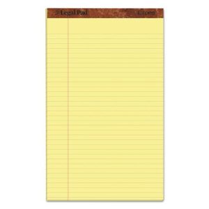 Tops Ruled Pad 8.5x14 Canary