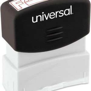 Unv Message Stamp -Faxed Red