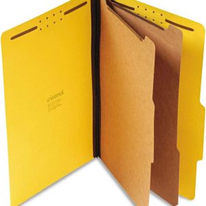 Unv P Board 6 Sec Folder Legal Yellow