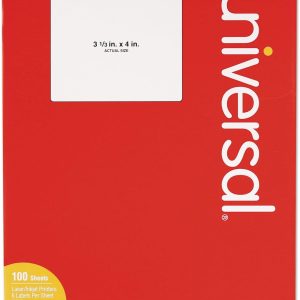 Unv Laser/Inkjet Labels 3 1/3x4 White