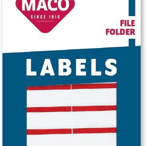 Maco File Folder Labels Red Pk/248