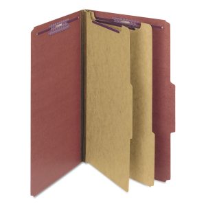 Smead P Board 6 Sec Folder Legal Red