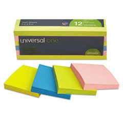 Unv Stick Note 3 x 3 Neon