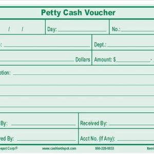 P.S.Petty Cash Vouchers - 100 sheets