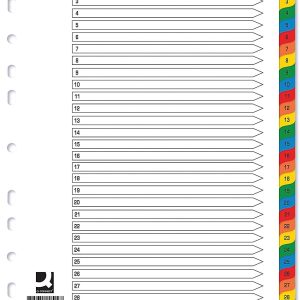 Q Connect Indexes 1-31 Multicolour A4