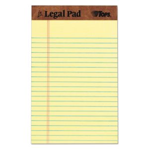Tops Ruled Pad 8x5 Yellow