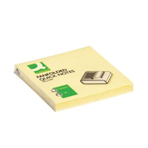 Q Connect Quick Note Fan Fold Yel3x3