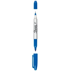 Sharpie Permanent Marker Twin Tip Blu