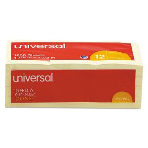 Unv Stick Note 1 1/2 X 2 Yellow