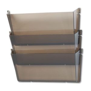 Deflecto Wall File 3 Pocket Smoke