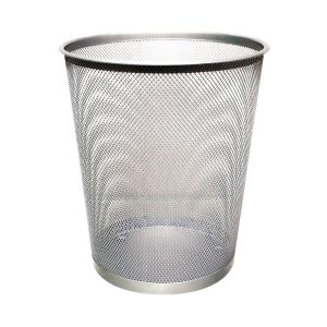 Q Connect Mesh Waste Basket Silver