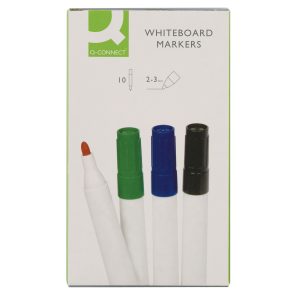 Q Connect Dry Wipe Markers Assorted PK10