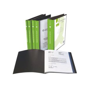 Q Connect Display Book 10 Pocket Black