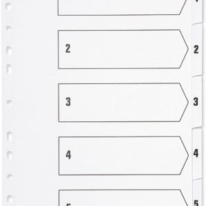 Q Connect Indexes 1-5 White A4