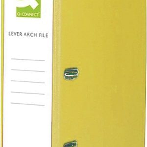 Q Connect Lever Arch File F/Cap Yellow