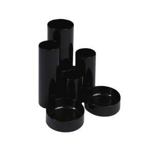 Q Connect Plastic Desk Tidy Black