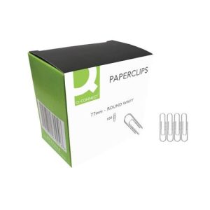 Q Connect Paper Clips Silver 77mm