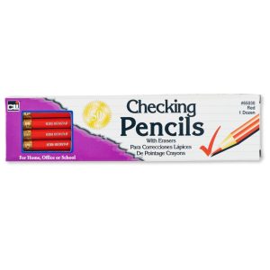 Charles Leonard Checking Pencil Red
