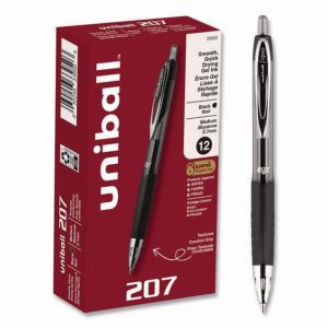 Uniball Signio Gel 207 Rtr Pen Black Med